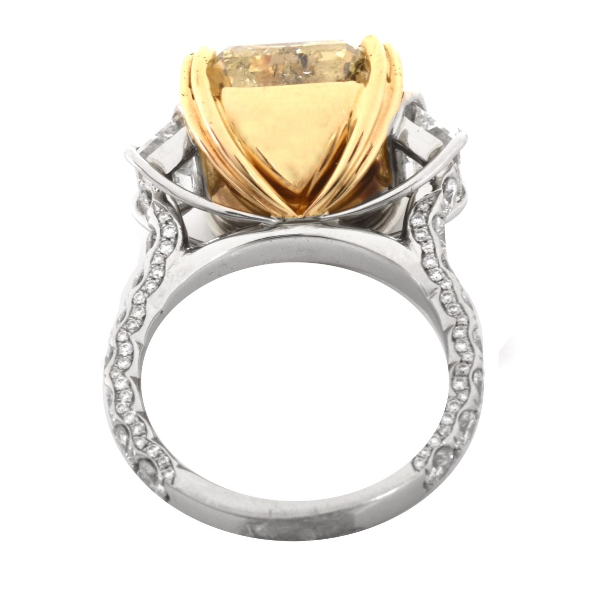 10.27ct Fancy Yellow Diamond Ring