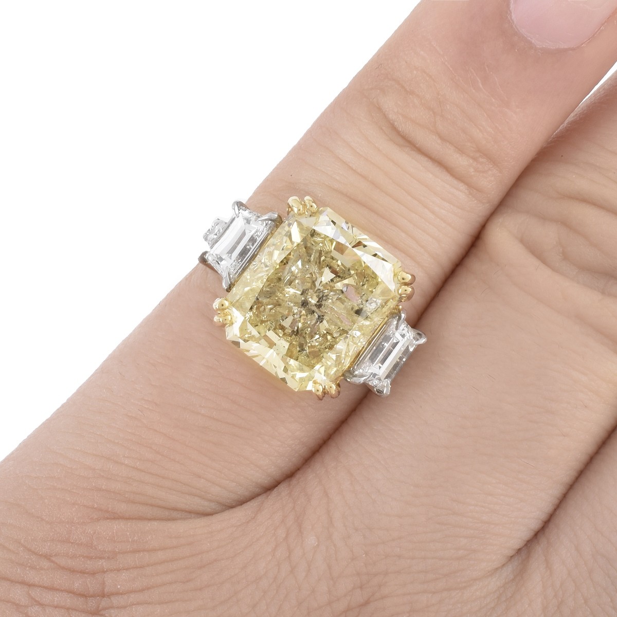 10.27ct Fancy Yellow Diamond Ring