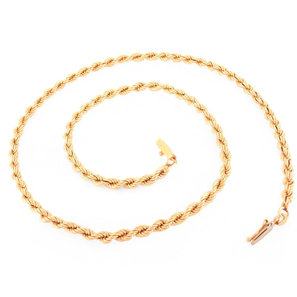 Italian 18K Gold Rope Chain