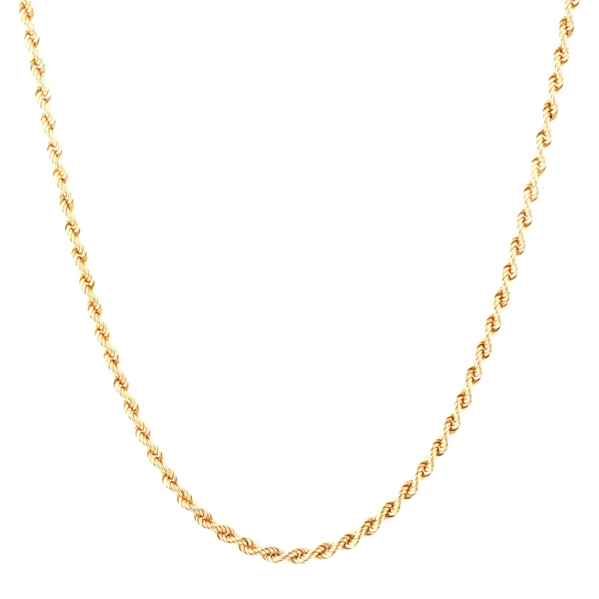 Italian 18K Gold Rope Chain