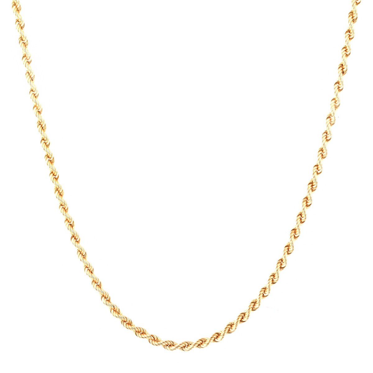 Italian 18K Gold Rope Chain