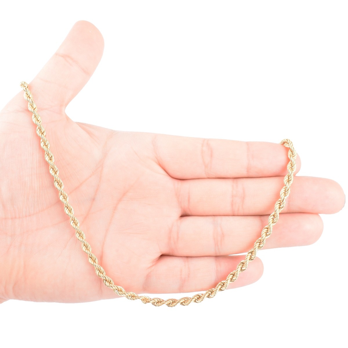 Italian 18K Gold Rope Chain