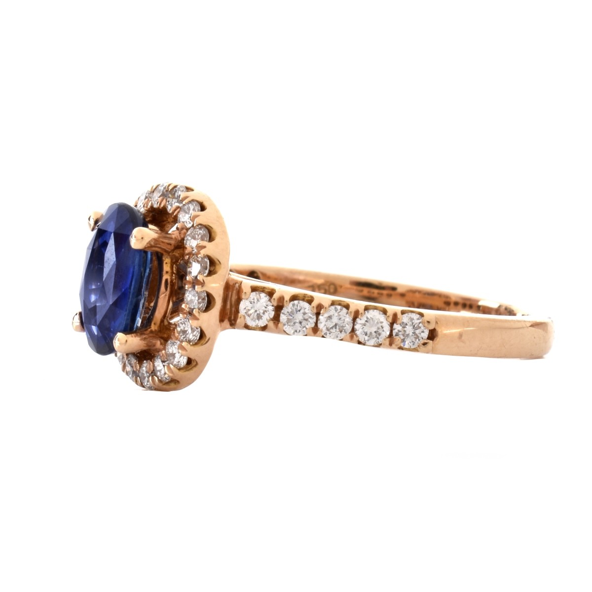 Sapphire, Diamond and 18K Gold Ring