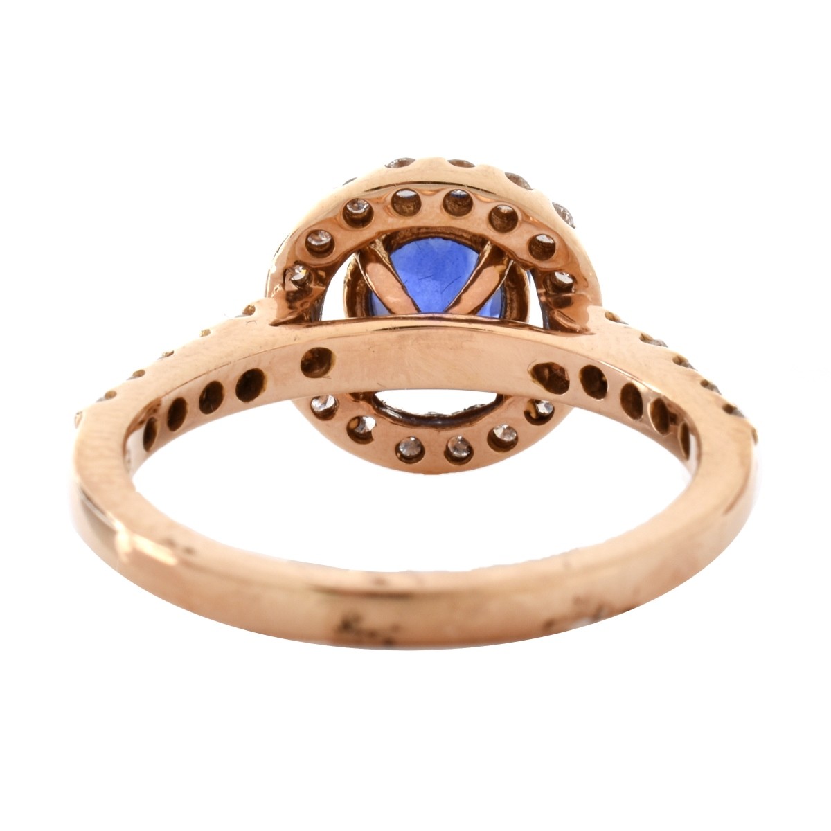 Sapphire, Diamond and 18K Gold Ring