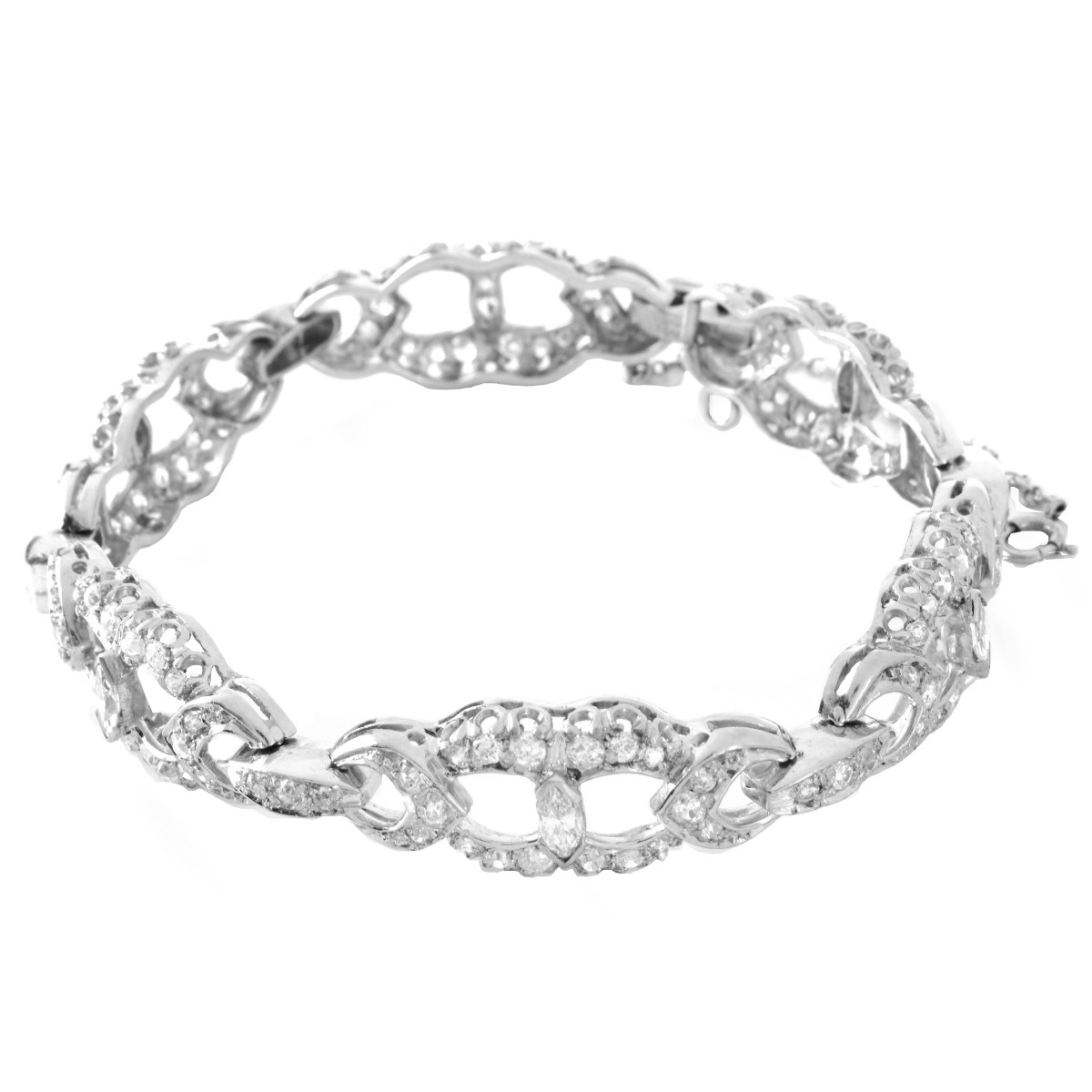 Antique Diamond and Platinum Bracelet