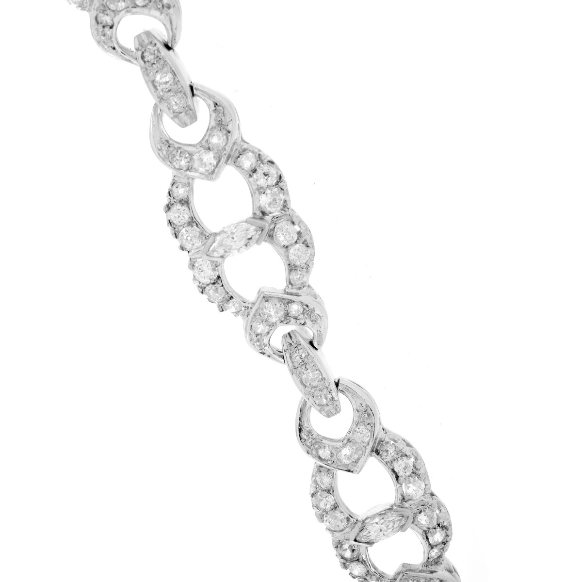 Antique Diamond and Platinum Bracelet