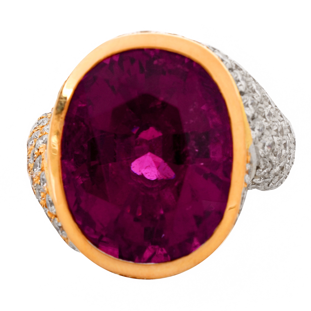 GIA Tourmaline, Diamond and 18K Ring