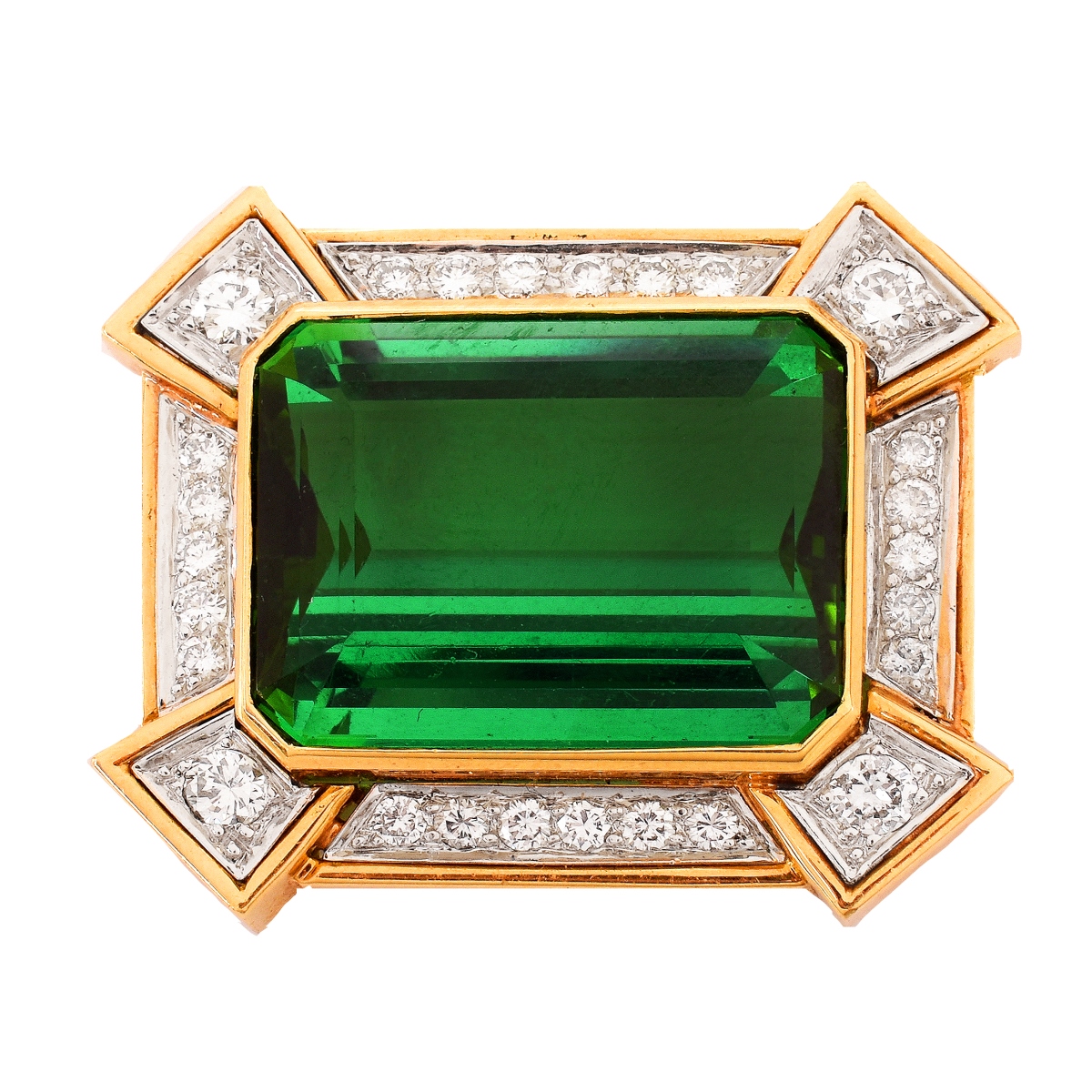 GAL Tourmaline, Diamond and 18K Pendant