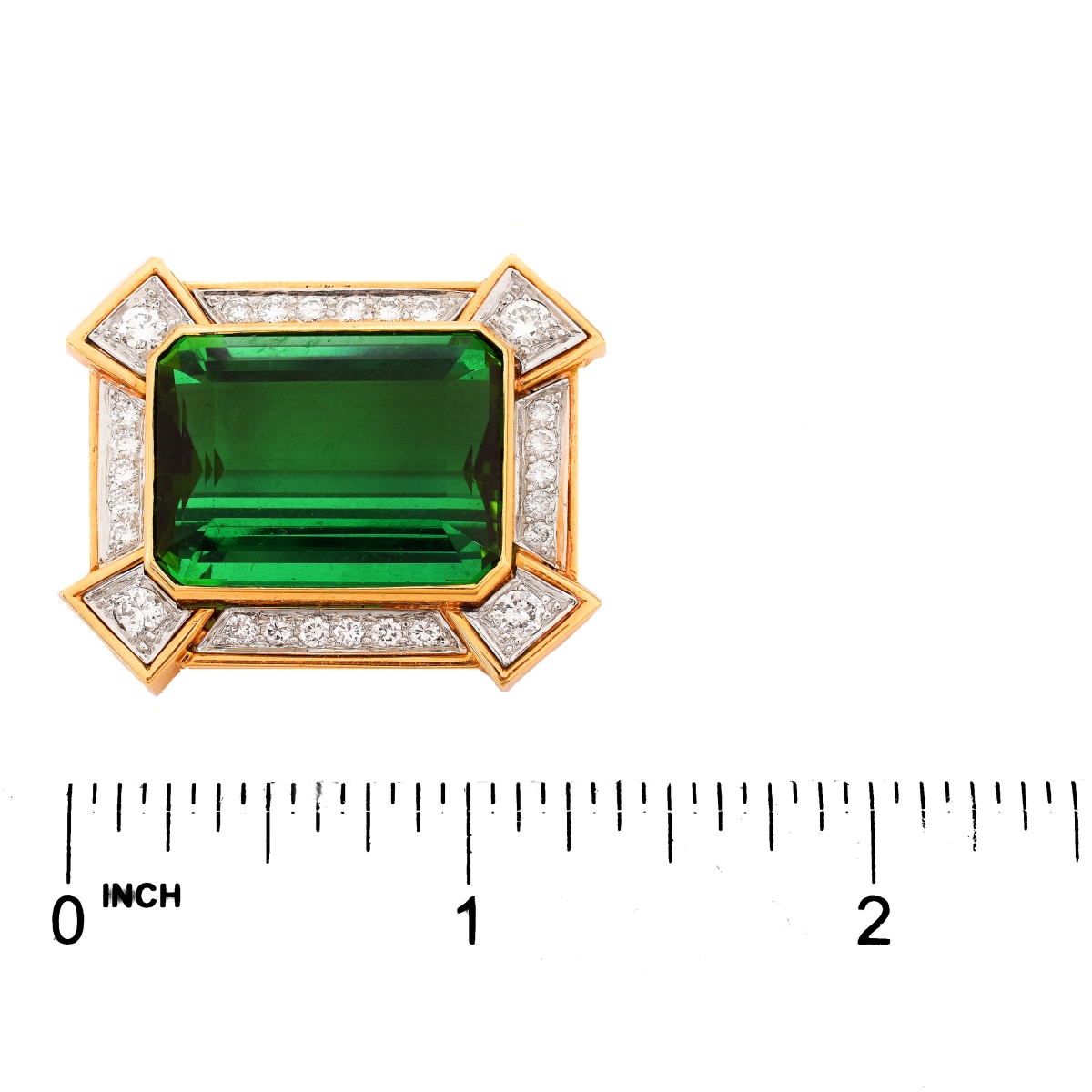 GAL Tourmaline, Diamond and 18K Pendant