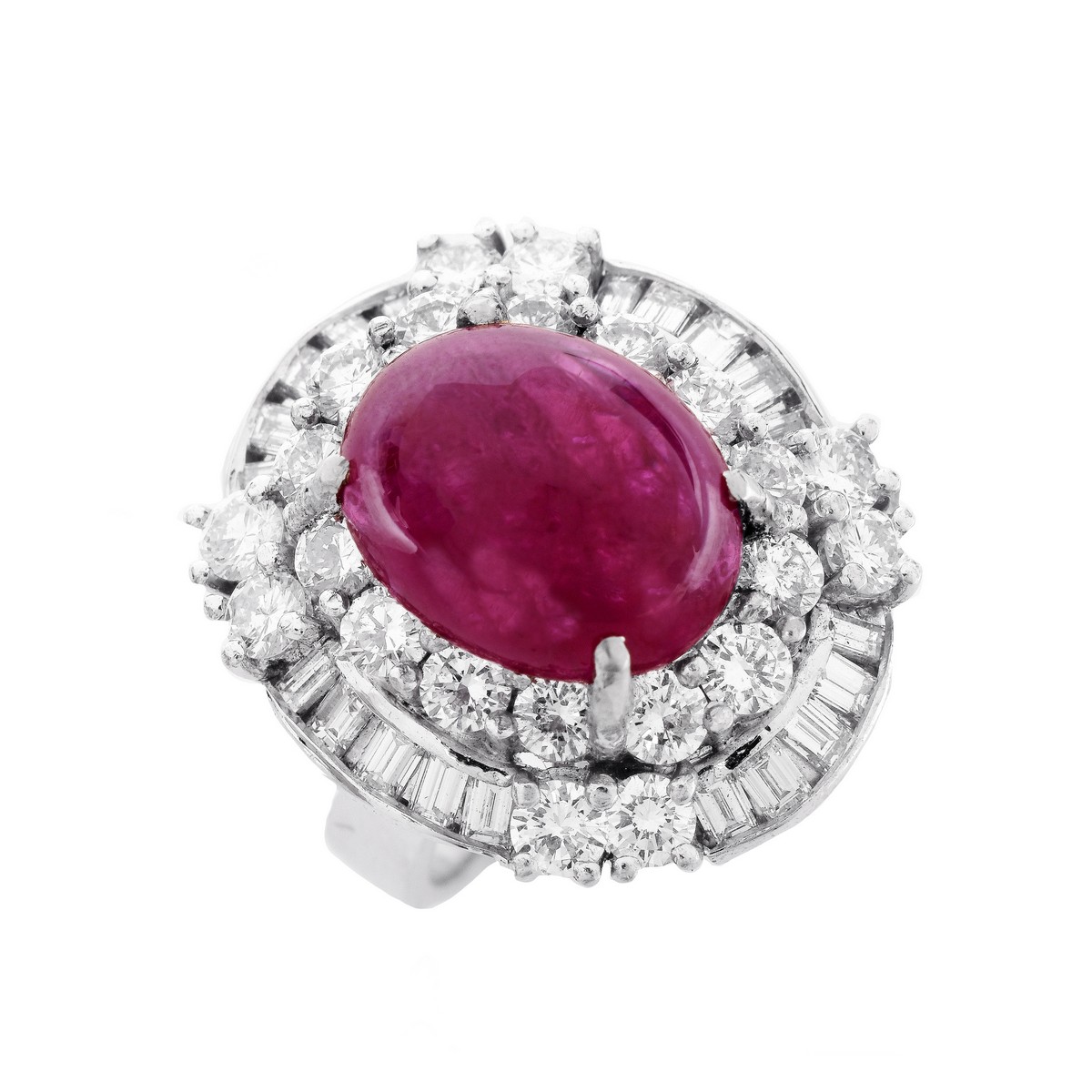 AGL Burma Ruby and Diamond Ring