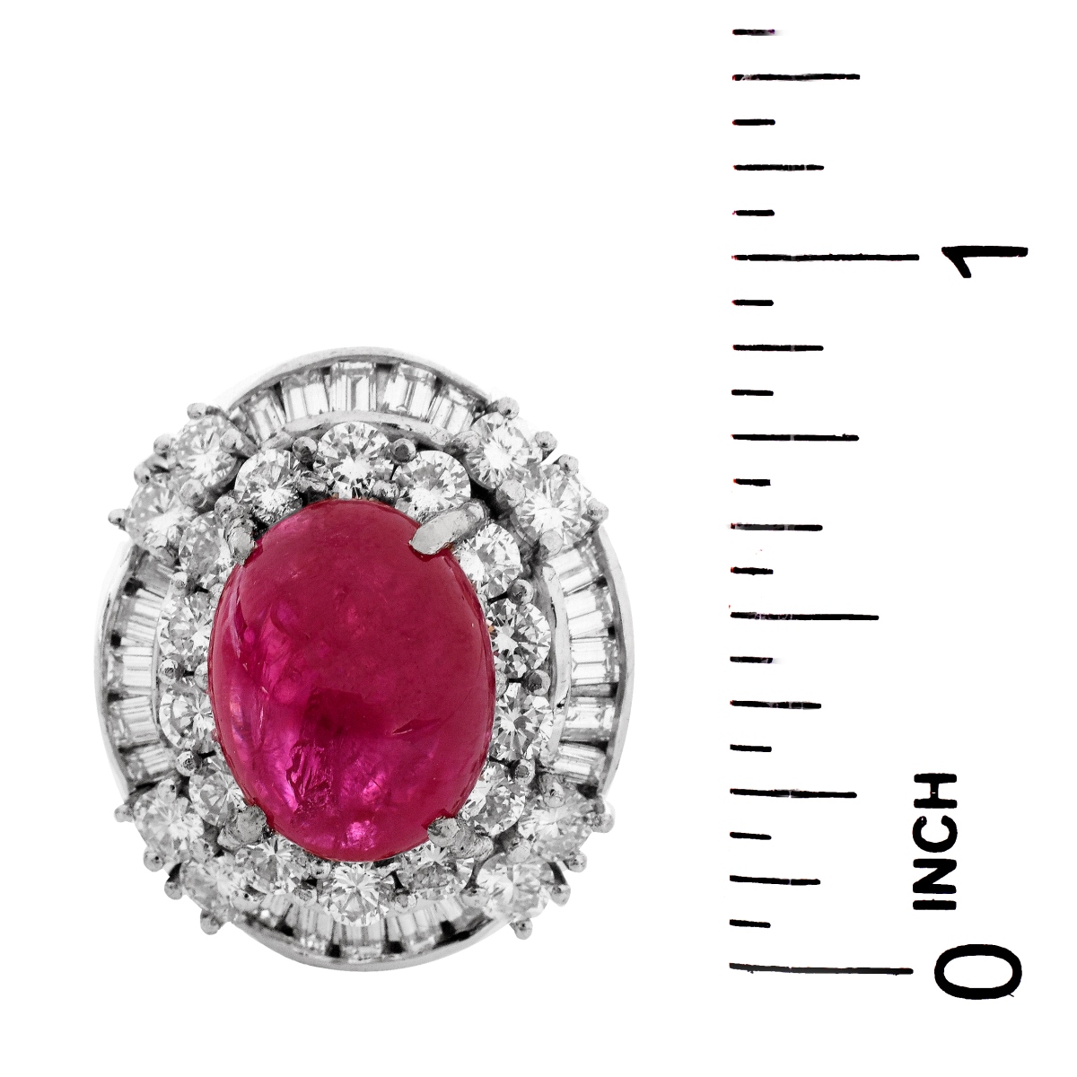 AGL Burma Ruby and Diamond Ring