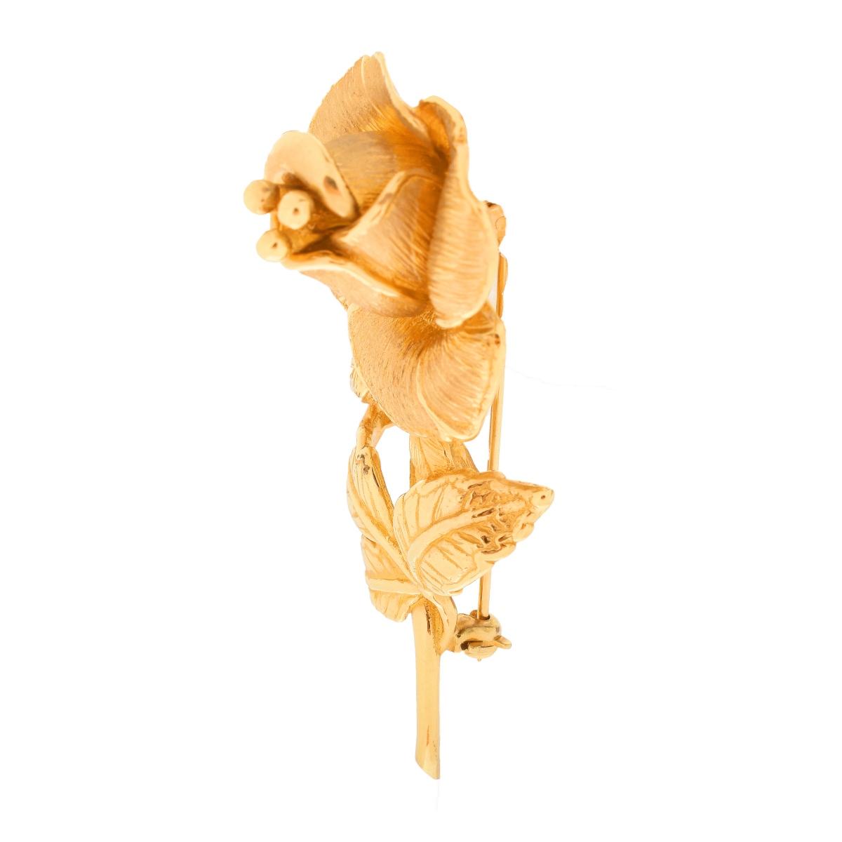 Vintage 14K Gold Flower Brooch