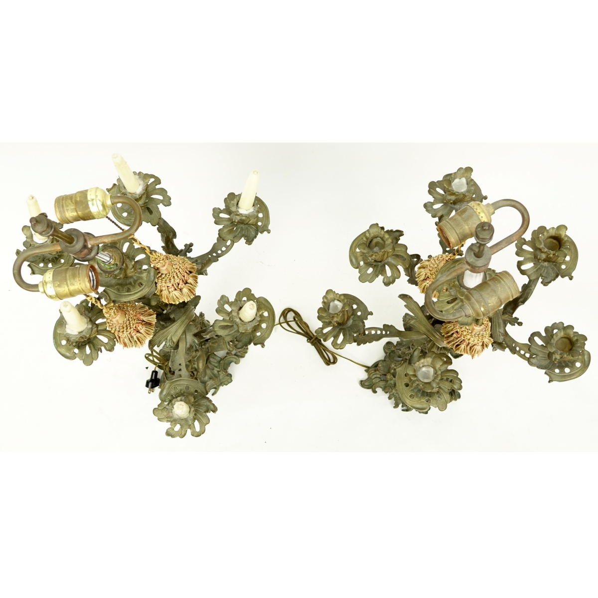 Pair Bronze Candelabra