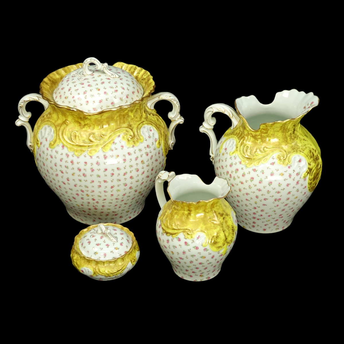 Four Pc Limoges Porcelain Bath Set