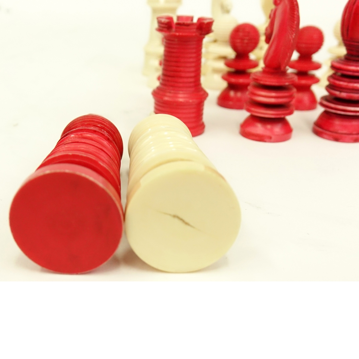 19th Century Staunton Ivory 32 Piece Chess Set