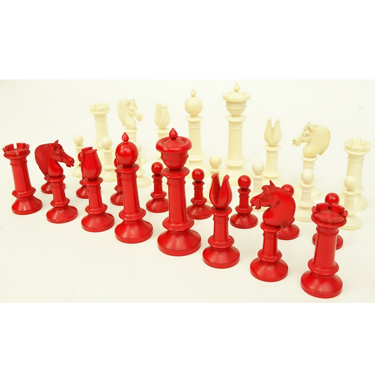 19th Century Staunton Ivory 32 Piece Chess Set