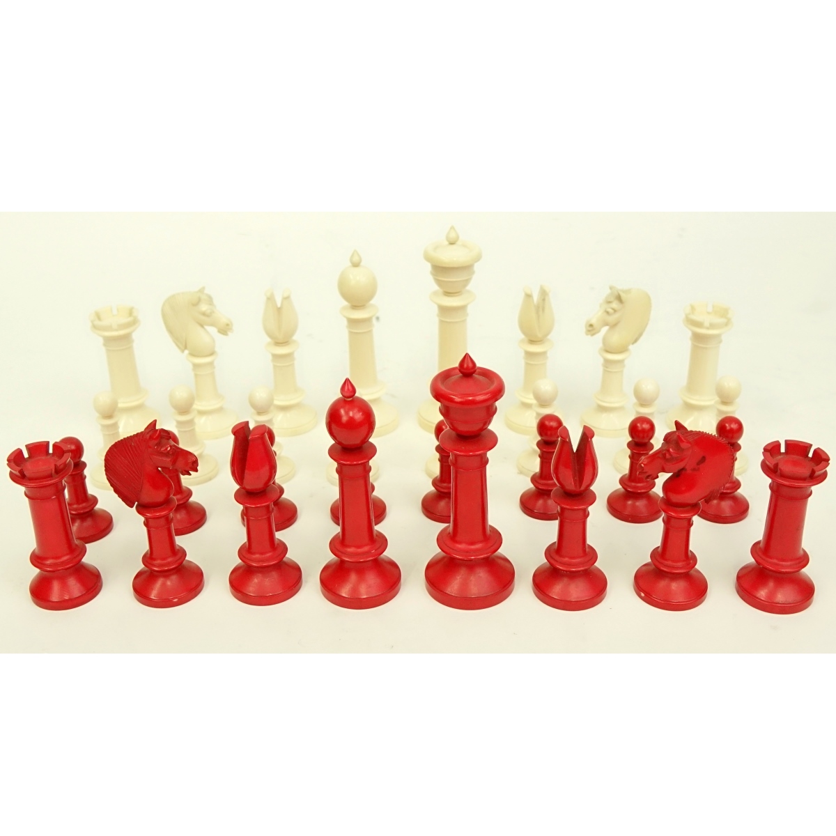 19th Century Staunton Ivory 32 Piece Chess Set