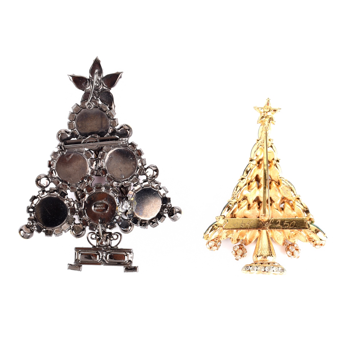 Vintage Christmas Tree Brooches