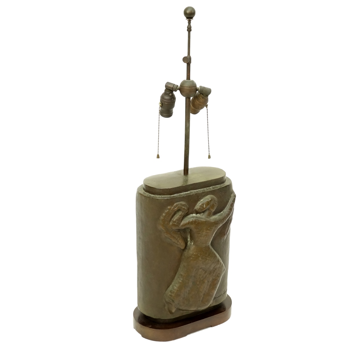 Modernist Bronze Table Lamp