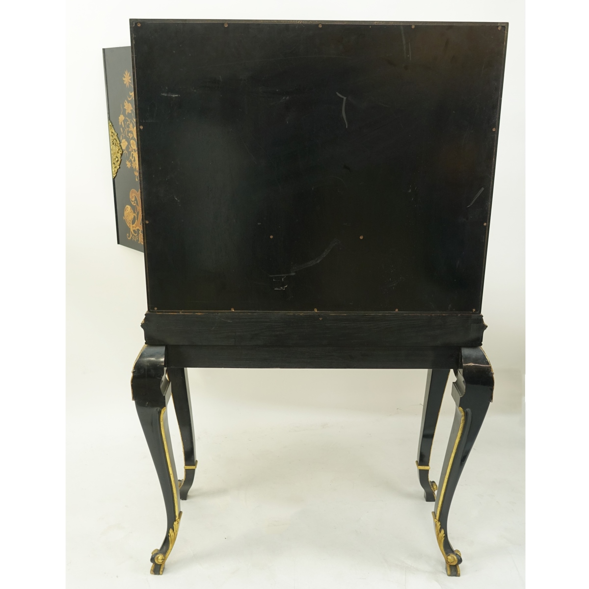 English Black Lacquered Cabinet