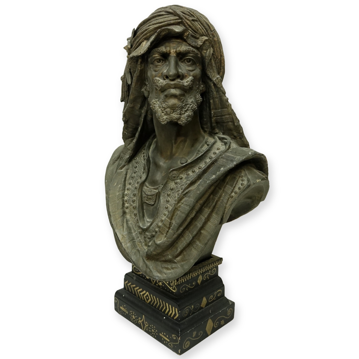 19th Century French Spelter Arab Bust Figure