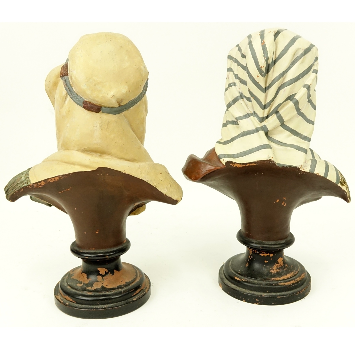 Pair of Polychrome Terracotta Orientalist Figures
