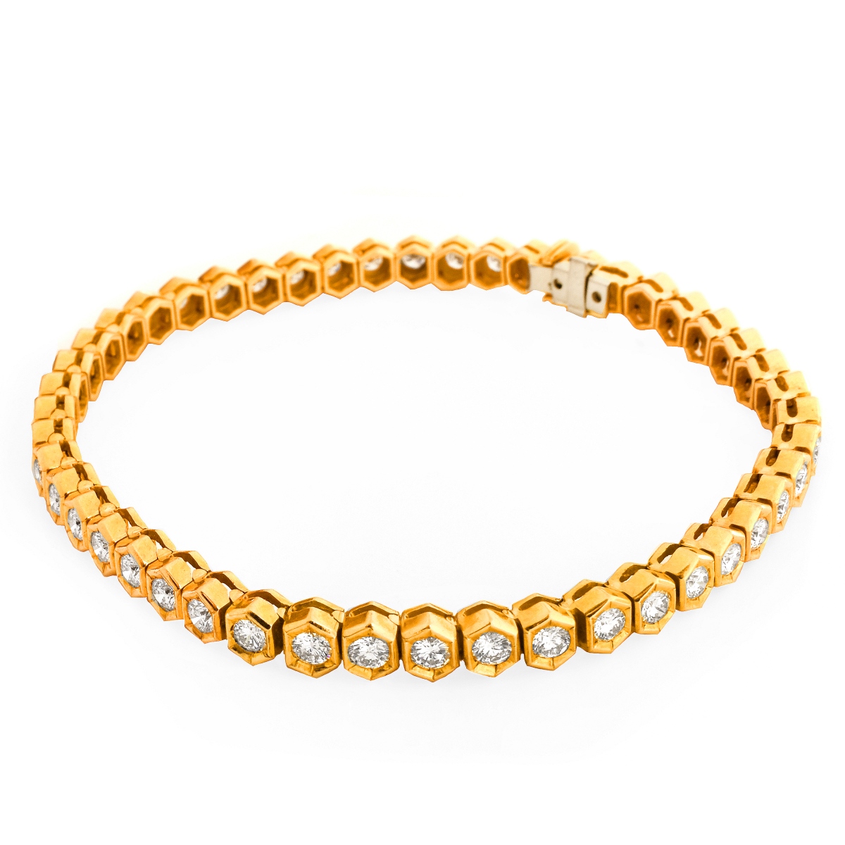 Diamond and 18K Line Bracelet