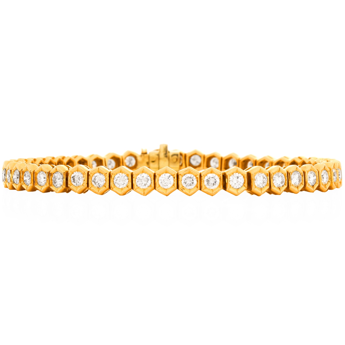 Diamond and 18K Line Bracelet