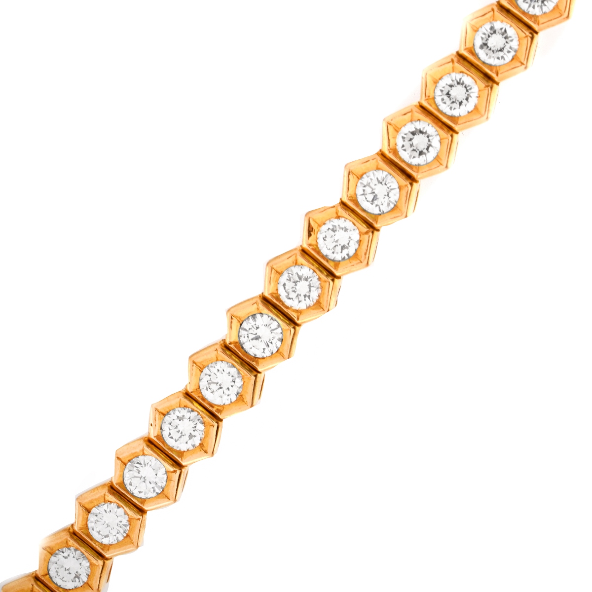 Diamond and 18K Line Bracelet