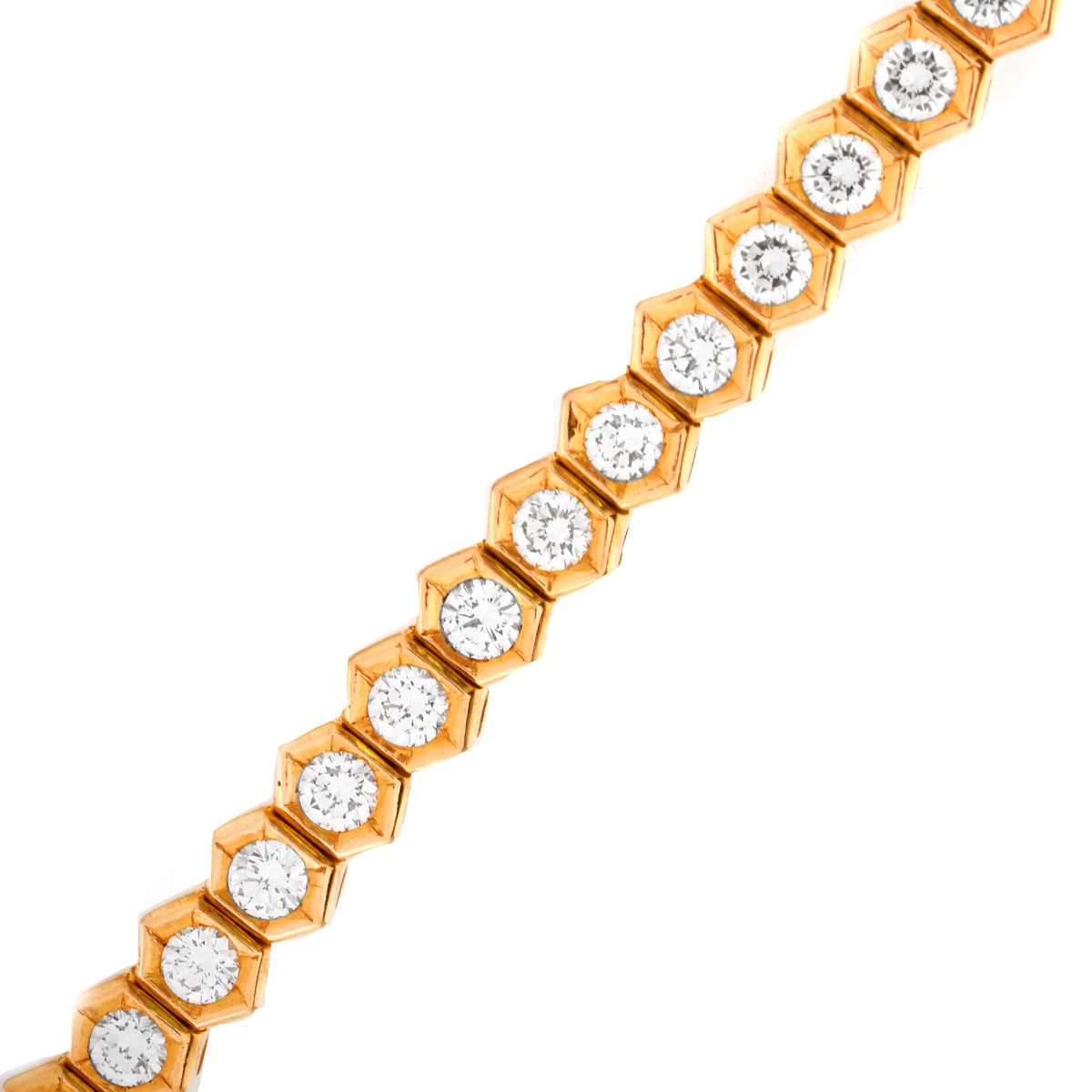 Diamond and 18K Line Bracelet