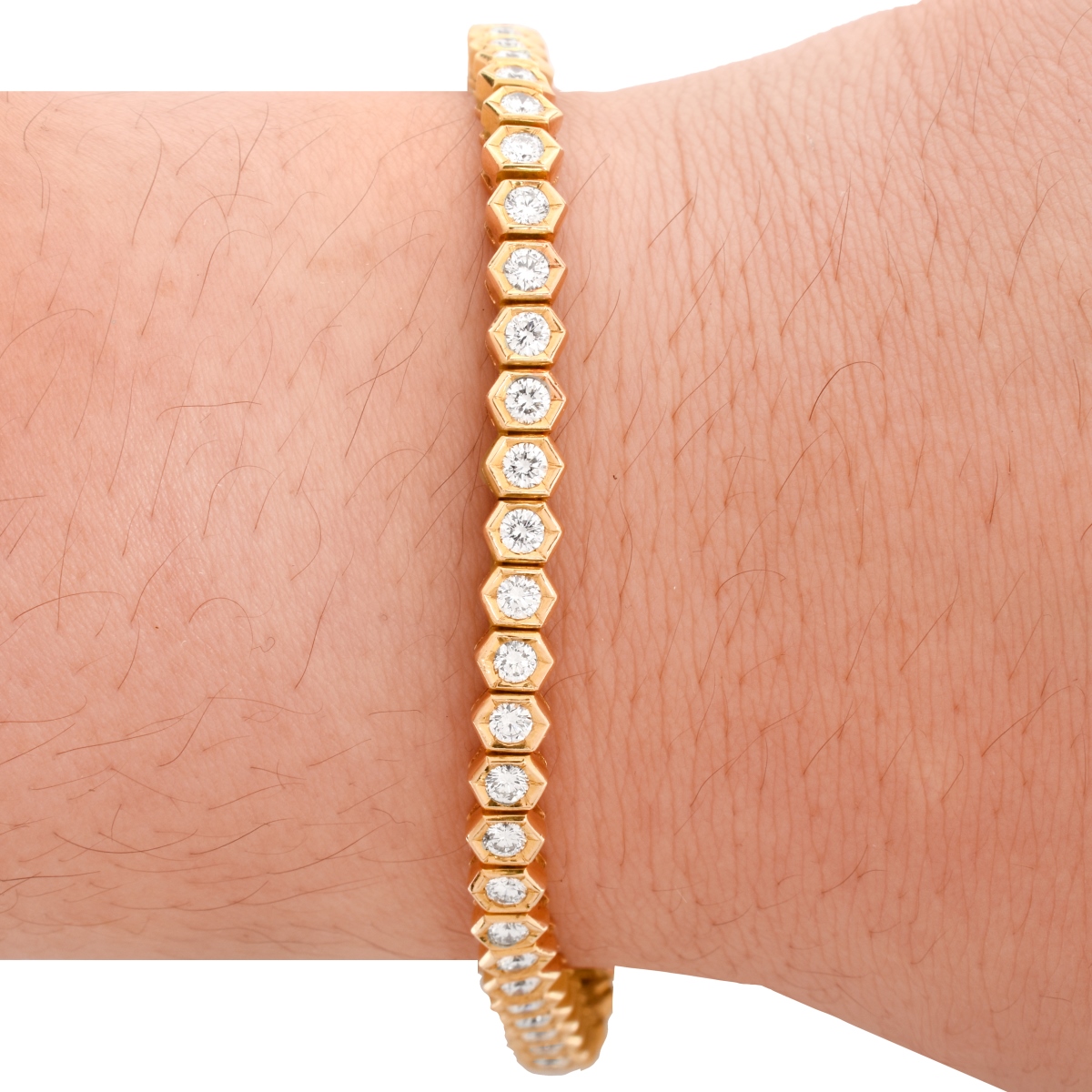 Diamond and 18K Line Bracelet