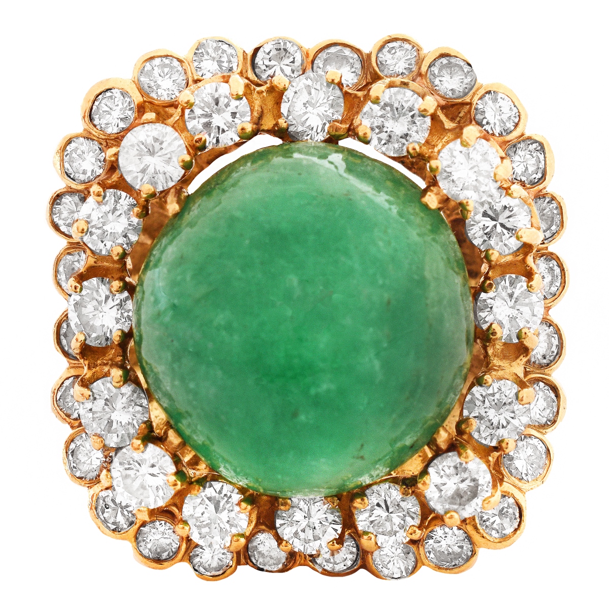 Emerald, Diamond and 18K Ring