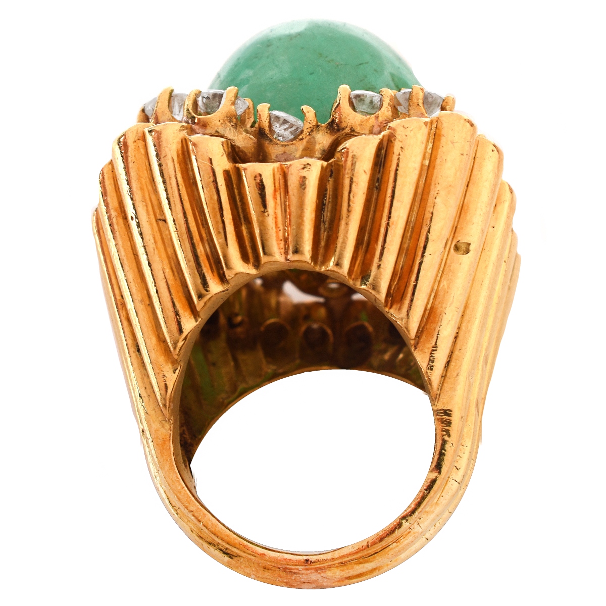 Emerald, Diamond and 18K Ring