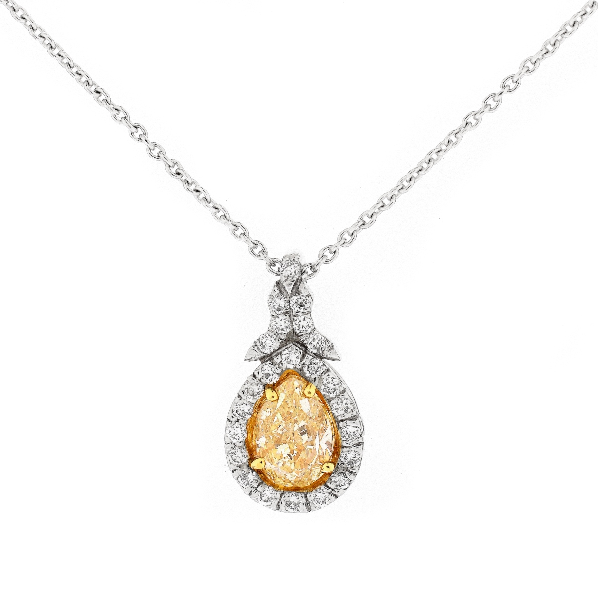 EGL Diamond and Platinum Necklace