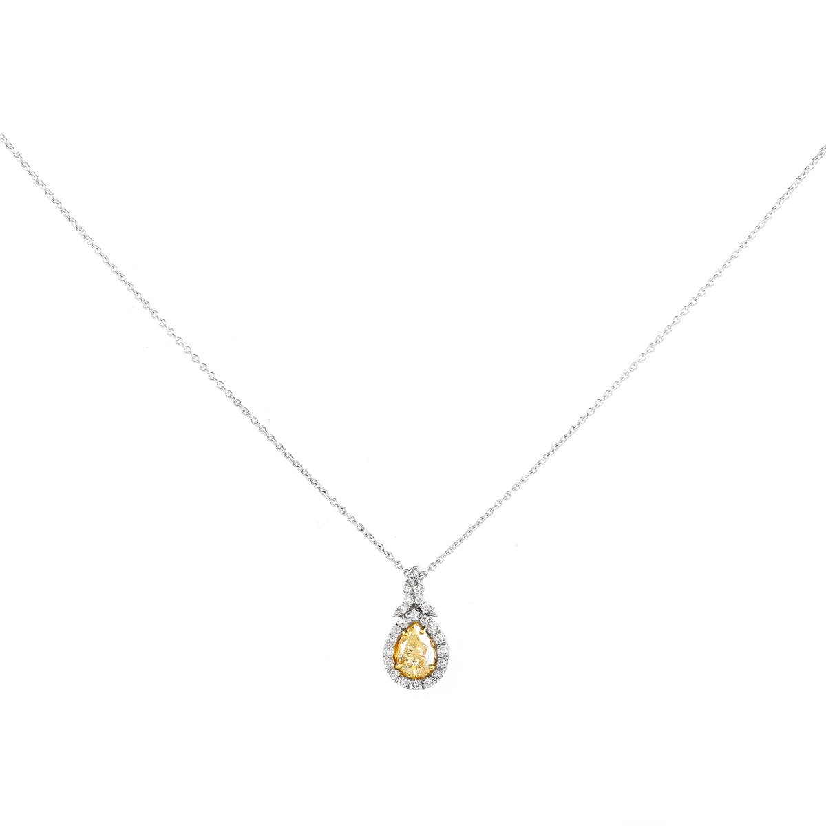 EGL Diamond and Platinum Necklace