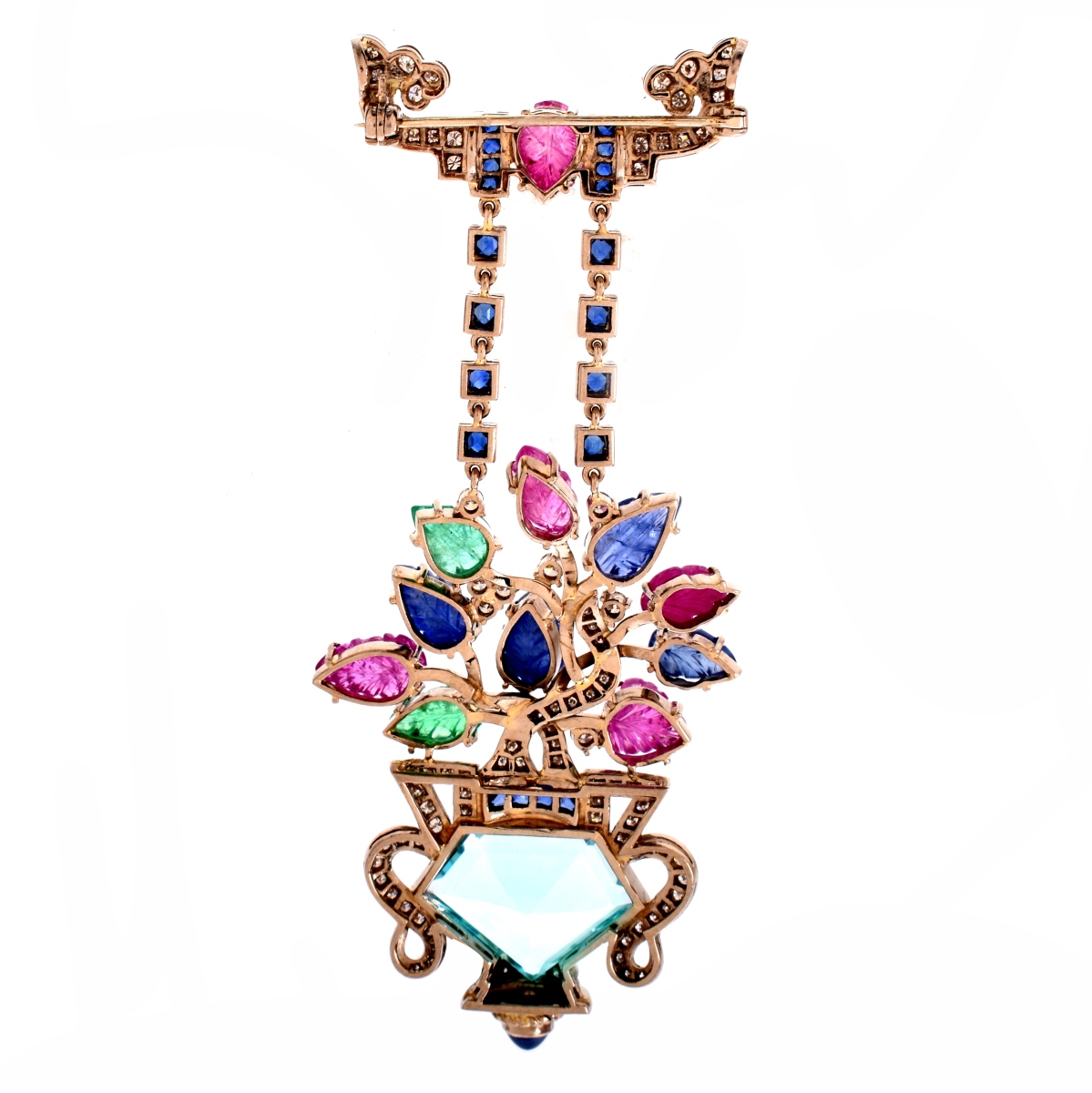 Van Cleef & Arpels style Pendant Brooch