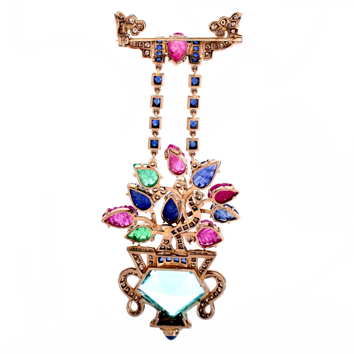 Van Cleef & Arpels style Pendant Brooch