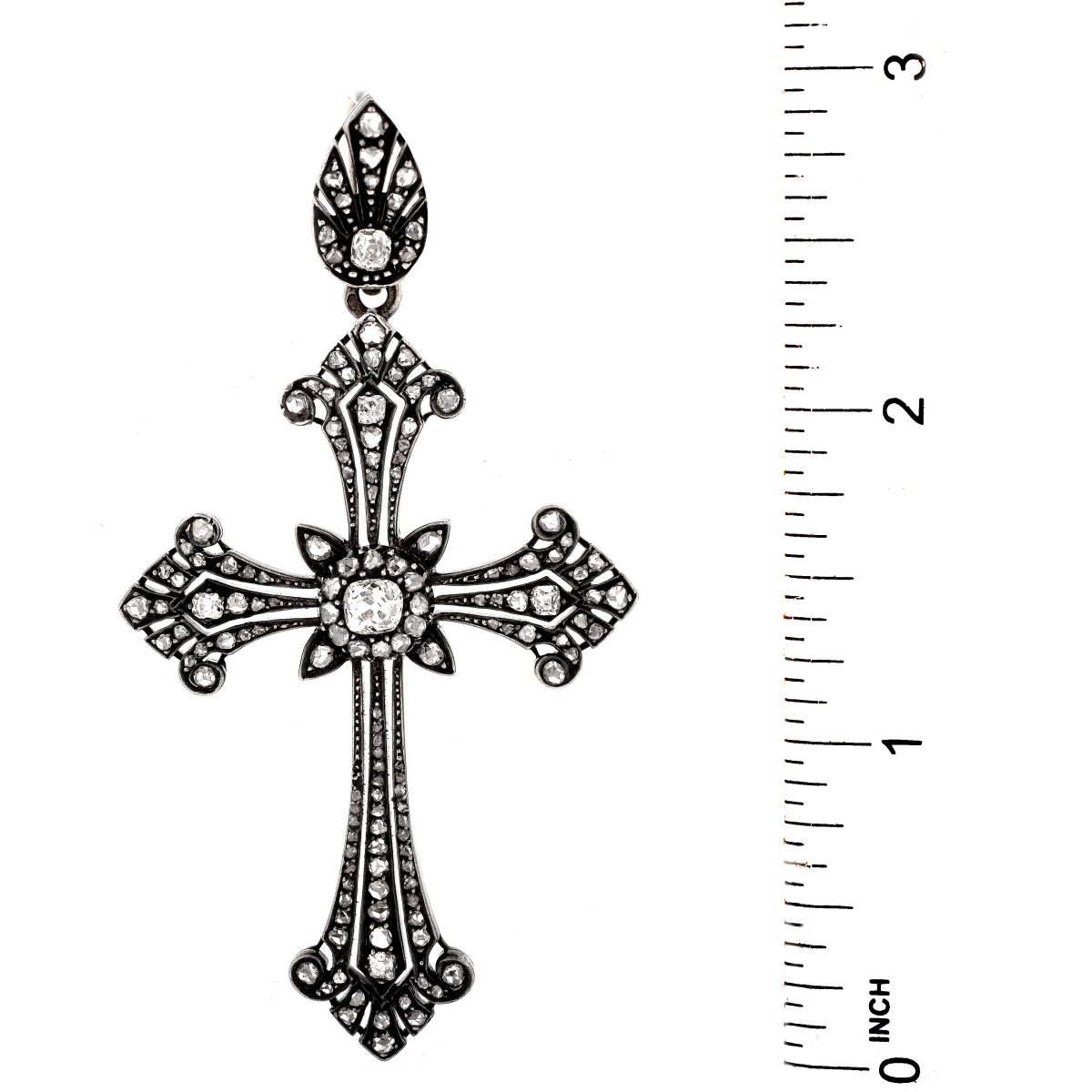 Antique Diamond Cross Pendant