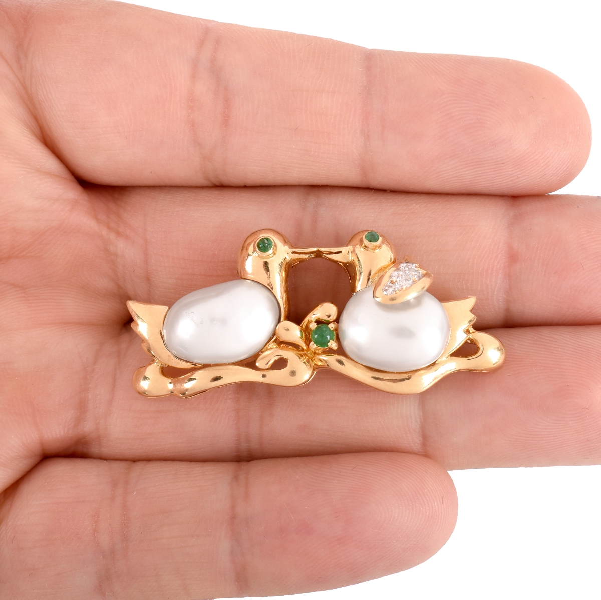 South Sea Pearl and 18K Brooch