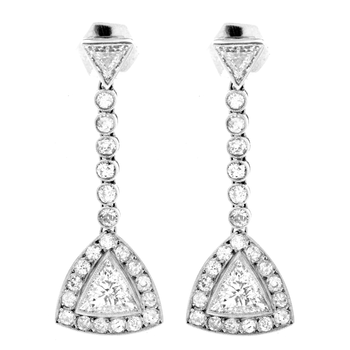4.89ct TW Diamond and Platinum Earrings