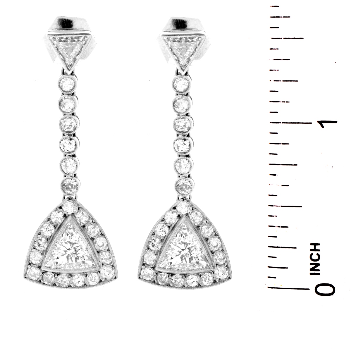 4.89ct TW Diamond and Platinum Earrings