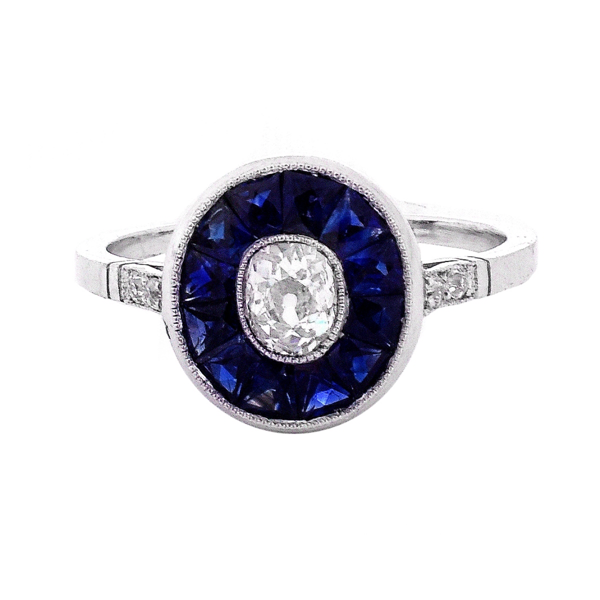 Art Deco Diamond and Sapphire Ring