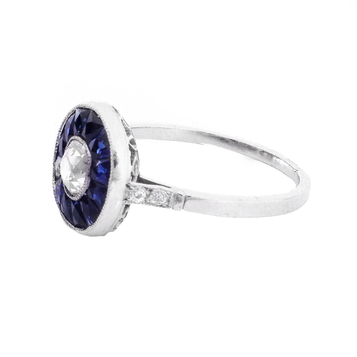 Art Deco Diamond and Sapphire Ring