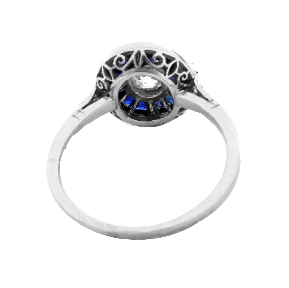 Art Deco Diamond and Sapphire Ring