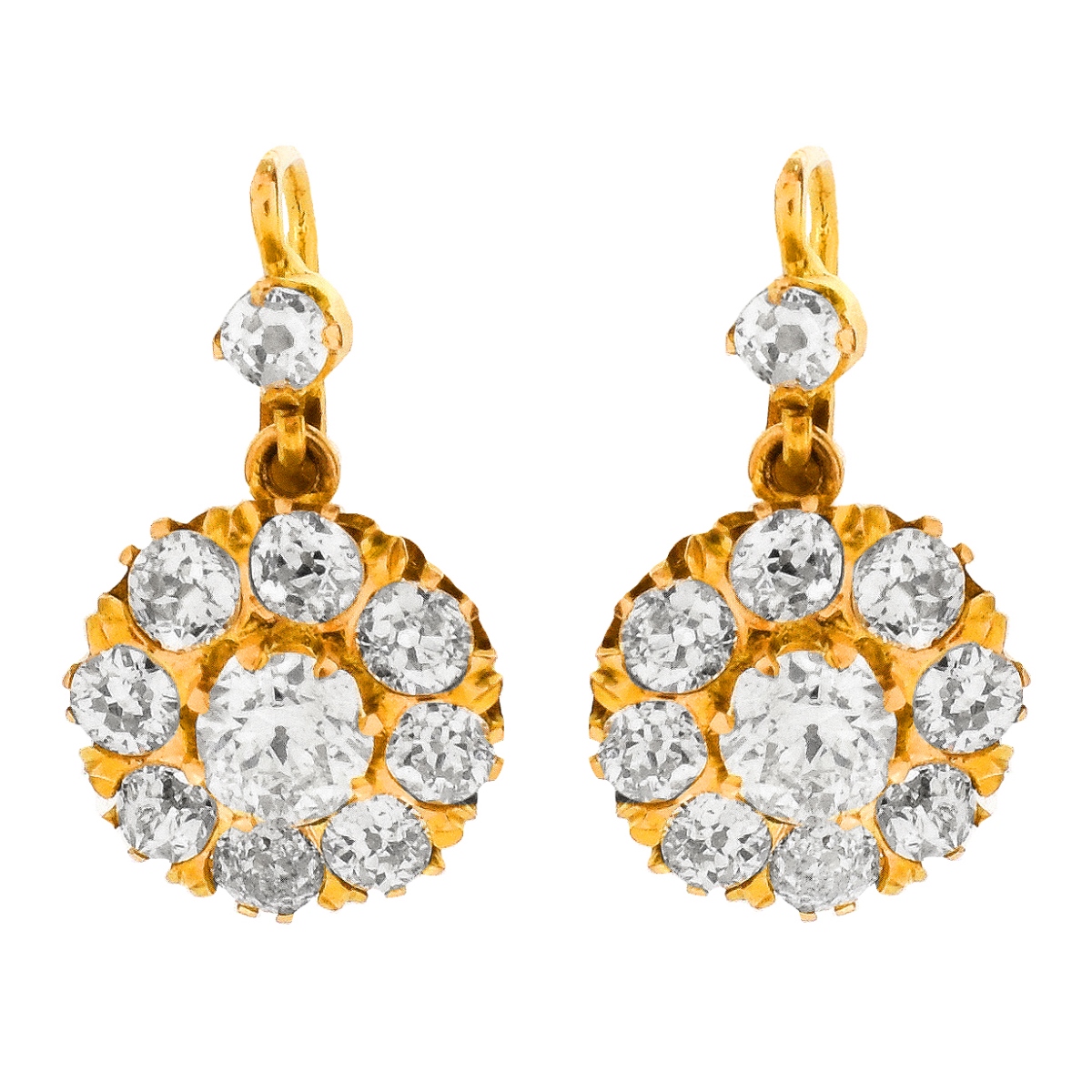 Vintage Diamond and 18K Earrings