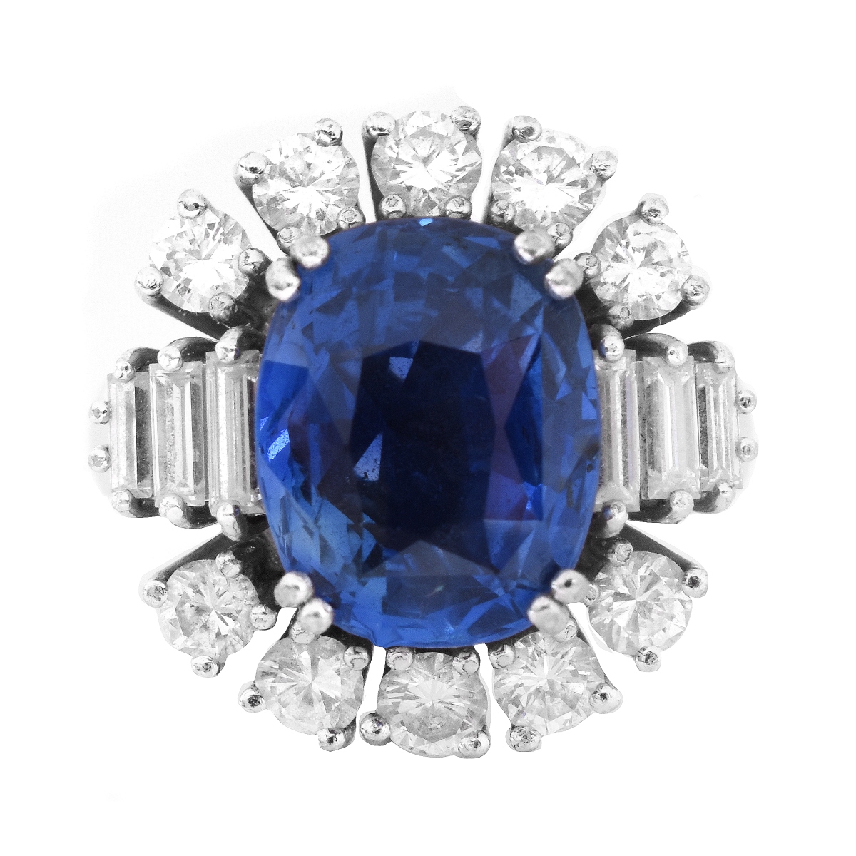 Sapphire, Diamond and 14K Ring