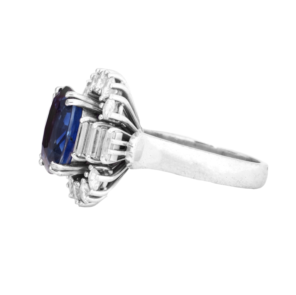 Sapphire, Diamond and 14K Ring