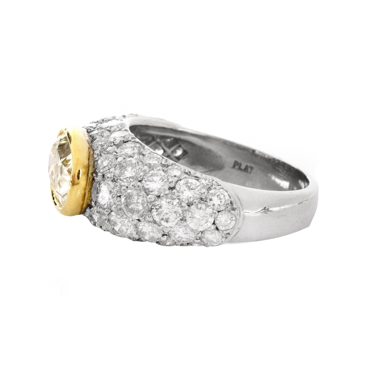 AGI 6.28ct TW Diamond and Platinum Ring