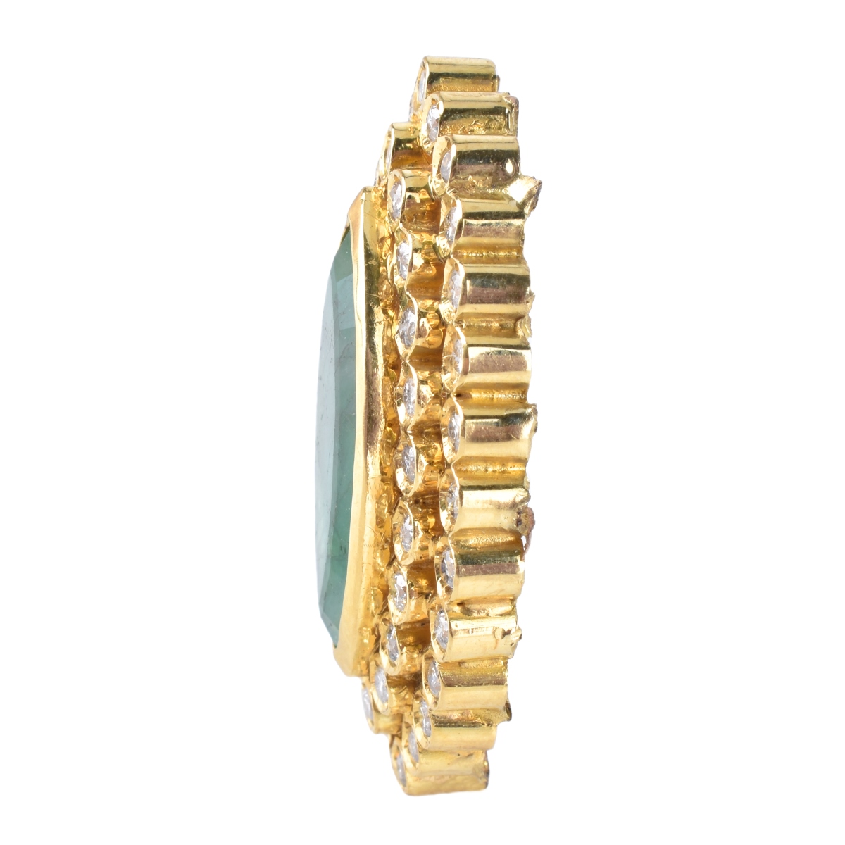 Emerald, Dimond and 18K Fragment