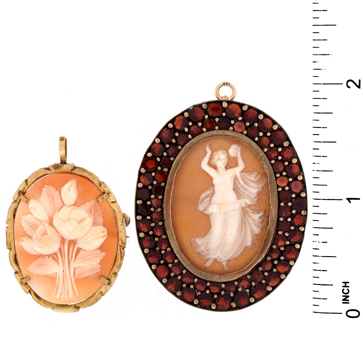 Two Antique Cameo Brooches